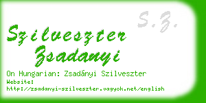 szilveszter zsadanyi business card