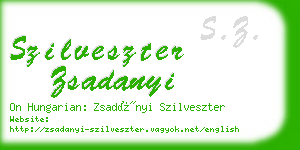 szilveszter zsadanyi business card